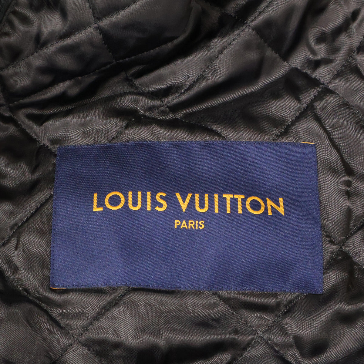 LOUIS VUITTON Virgil Abloh Leather Wool Jacket Gray Size 46