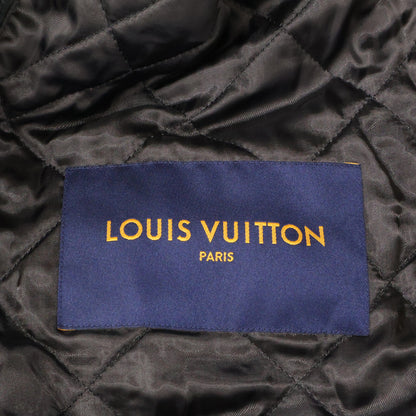 LOUIS VUITTON Virgil Abloh Leather Wool Jacket Gray Size 46