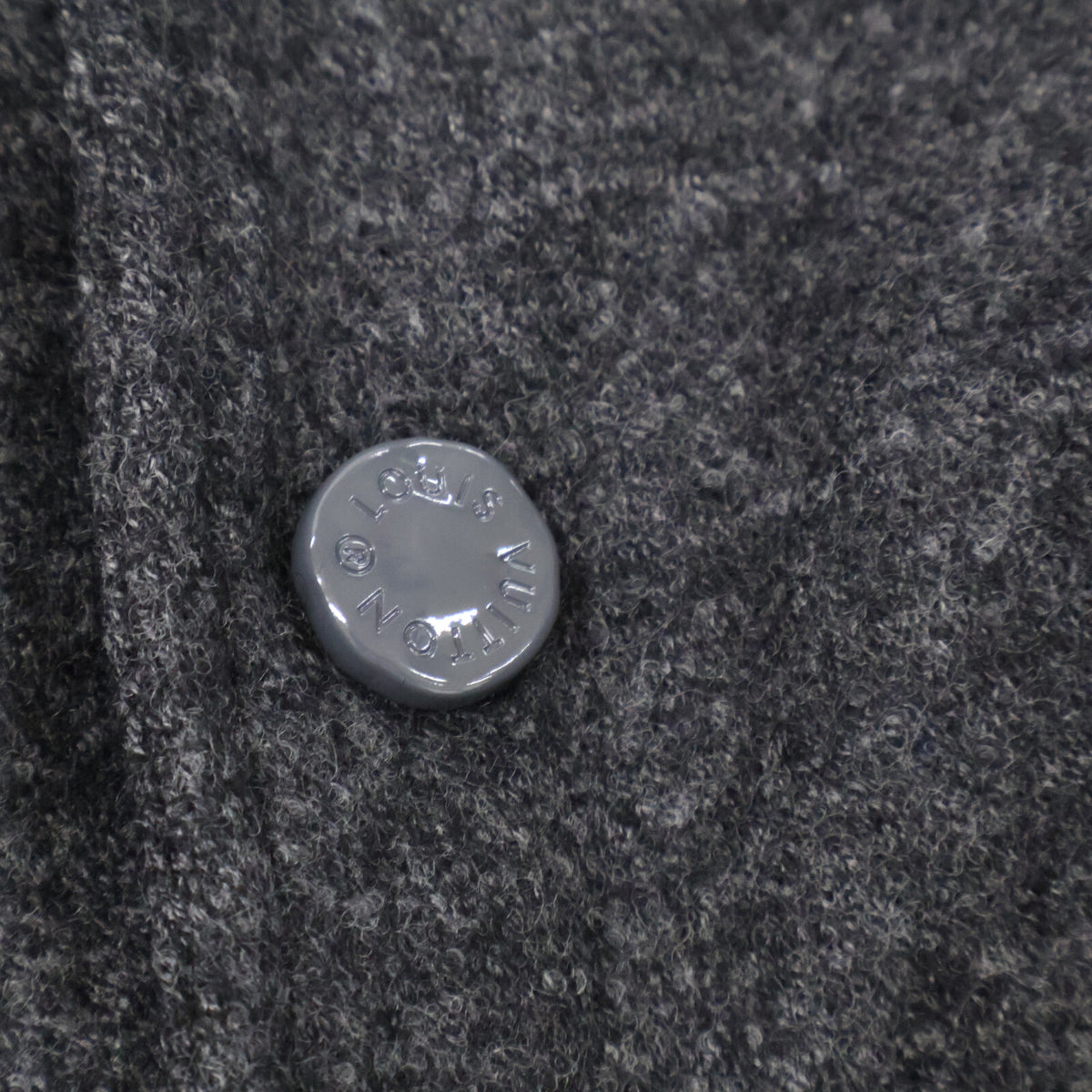 LOUIS VUITTON Virgil Abloh Leather Wool Jacket Gray Size 46