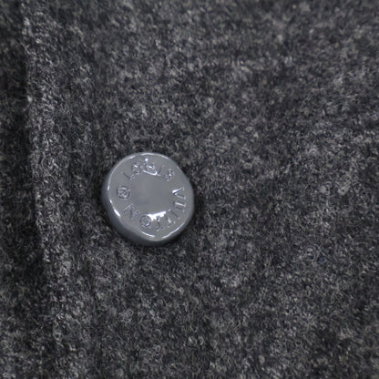 LOUIS VUITTON Virgil Abloh Leather Wool Jacket Gray Size 46