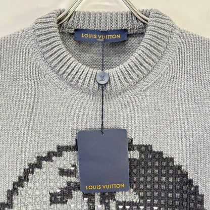 LOUIS VUITTON 19AW Wool Embellished Intarsia Knit Size M