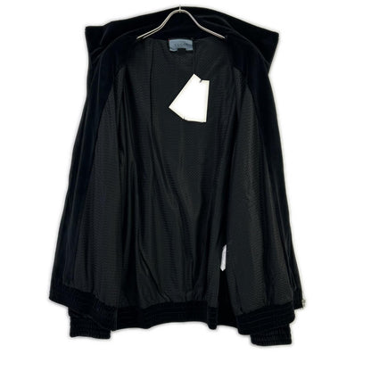 GUCCI 2019 Velour Track Jacket Black Size 3XL