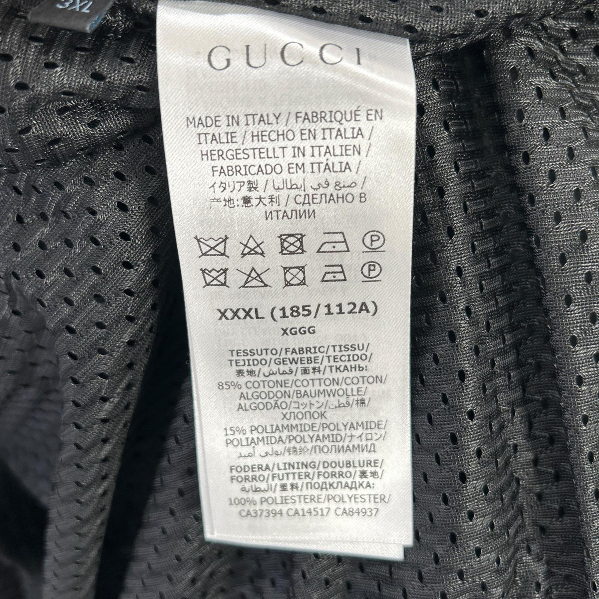 GUCCI 2019 Velour Track Jacket Black Size 3XL