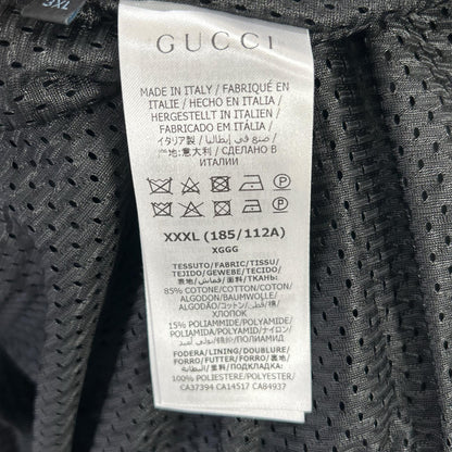 GUCCI 2019 Velour Track Jacket Black Size 3XL