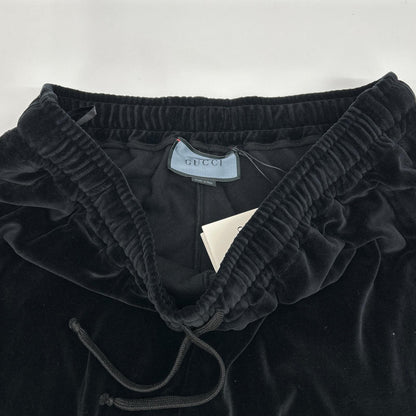GUCCI Velour Track Joggers Black Size 3XL