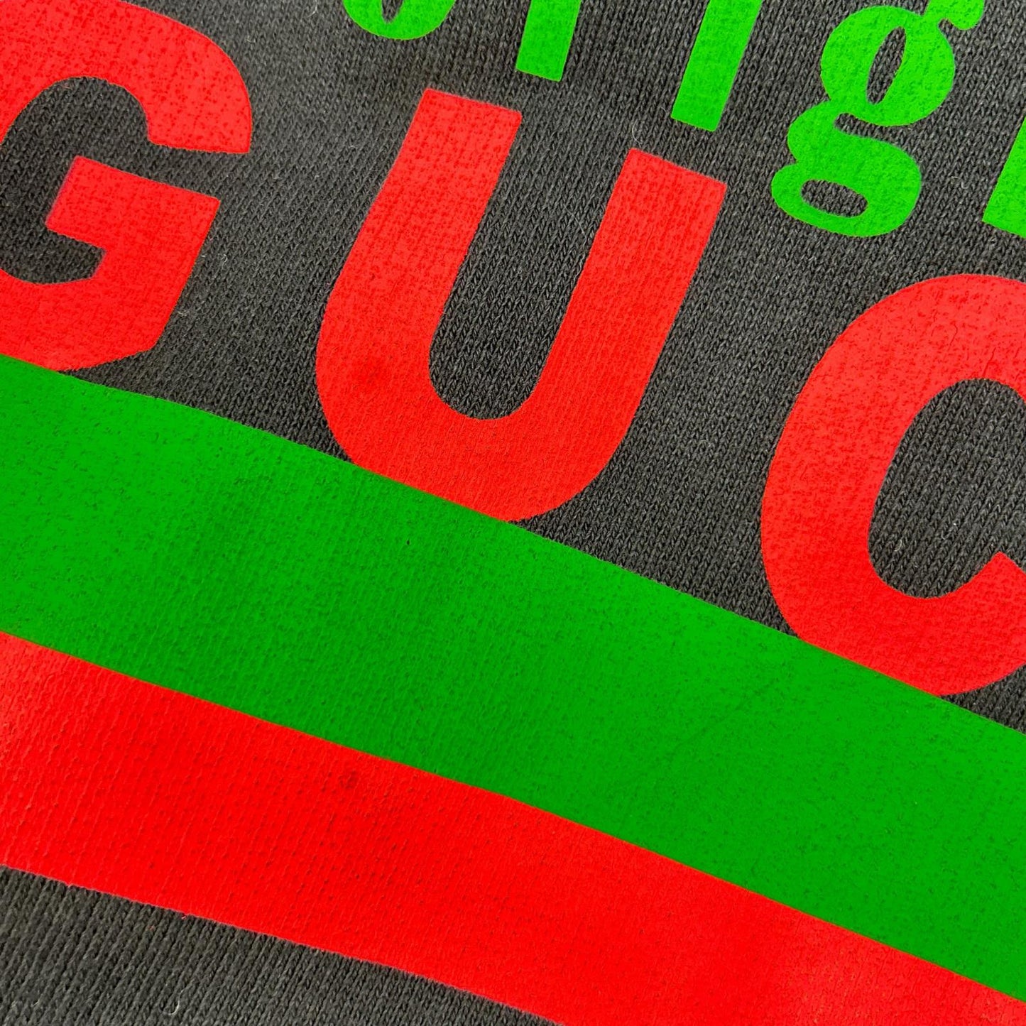 GUCCI Web Stripe Logo Print Hoodie Black Size M