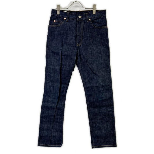 GUCCI Indigo Leather Patch Straight Jeans Size 30