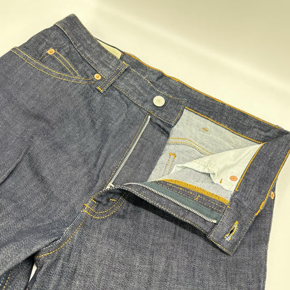 GUCCI Indigo Leather Patch Straight Jeans Size 30