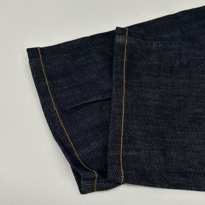 GUCCI Indigo Leather Patch Straight Jeans Size 30