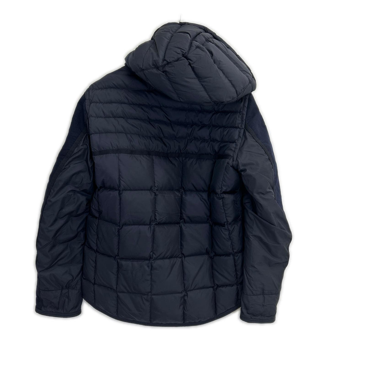 MONCLER RYAN Navy Wool Trim Hooded Down Jacket Size 3