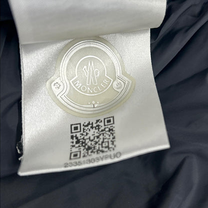MONCLER RYAN Navy Wool Trim Hooded Down Jacket Size 3