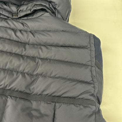 MONCLER RYAN Navy Wool Trim Hooded Down Jacket Size 3