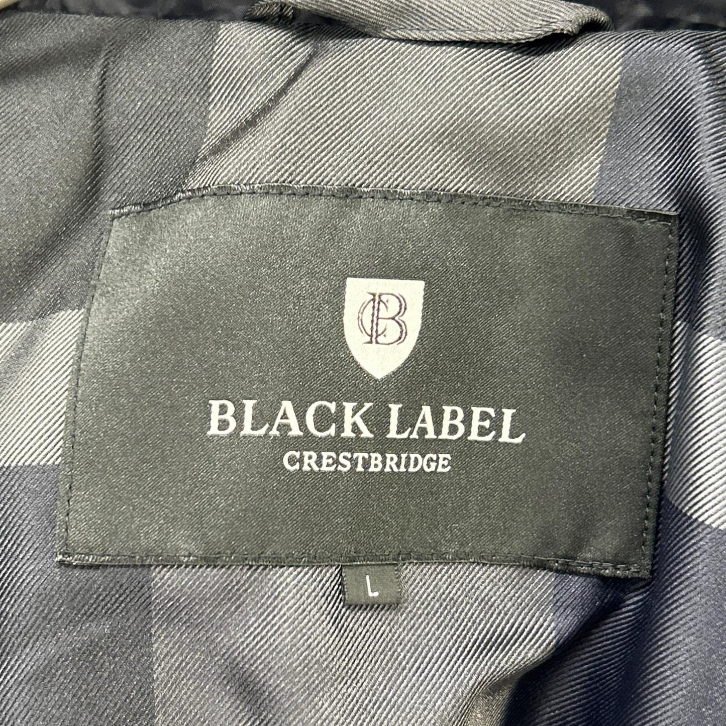 BLACK LABEL CRESTBRIDGE Hooded Double Hoodie Navy Size L