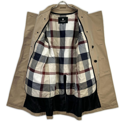 BLACK LABEL CRESTBRIDGE Check Liner Coat Beige Size LL