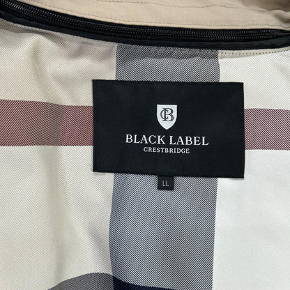 BLACK LABEL CRESTBRIDGE Check Liner Coat Beige Size LL