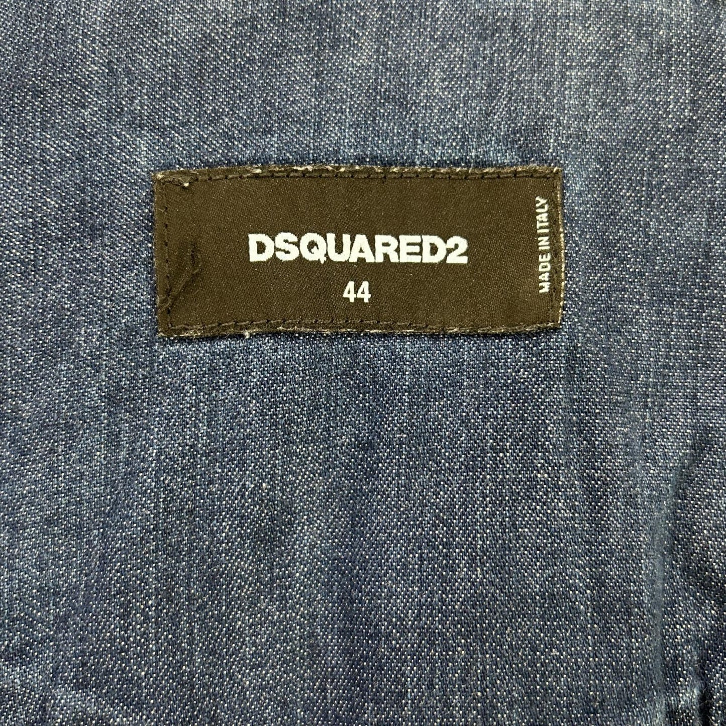 DSQUARED2 Studs Dungaree Denim Western Shirt Indigo Size 44