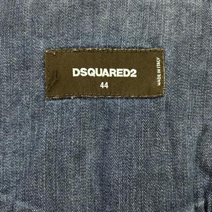 DSQUARED2 Studs Dungaree Denim Western Shirt Indigo Size 44