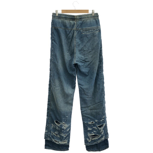 DIESEL Blue Distressed Denim Jeans Size L