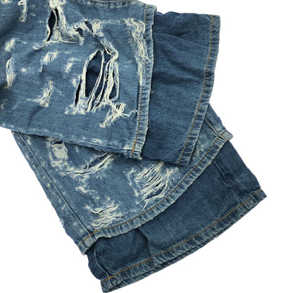 DIESEL Blue Distressed Denim Jeans Size L