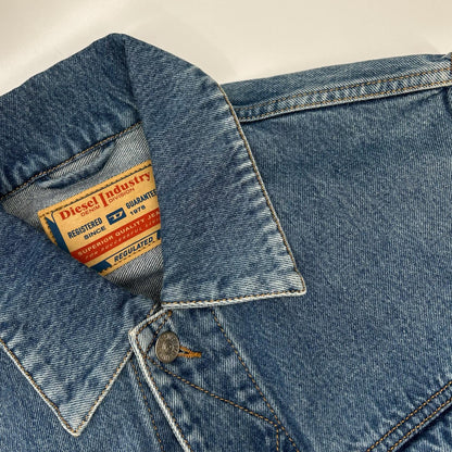 DIESEL D-BARCY-SM Blue Denim Vest Size M