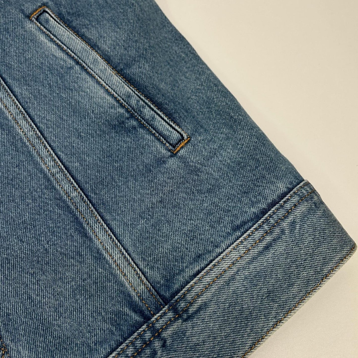DIESEL D-BARCY-SM Blue Denim Vest Size M