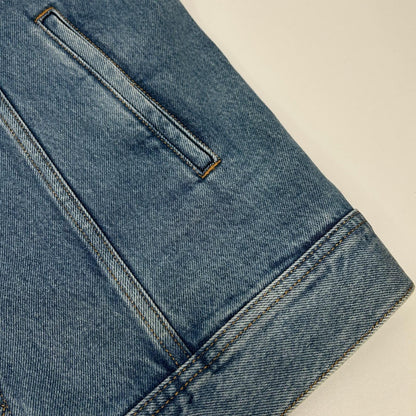 DIESEL D-BARCY-SM Blue Denim Vest Size M