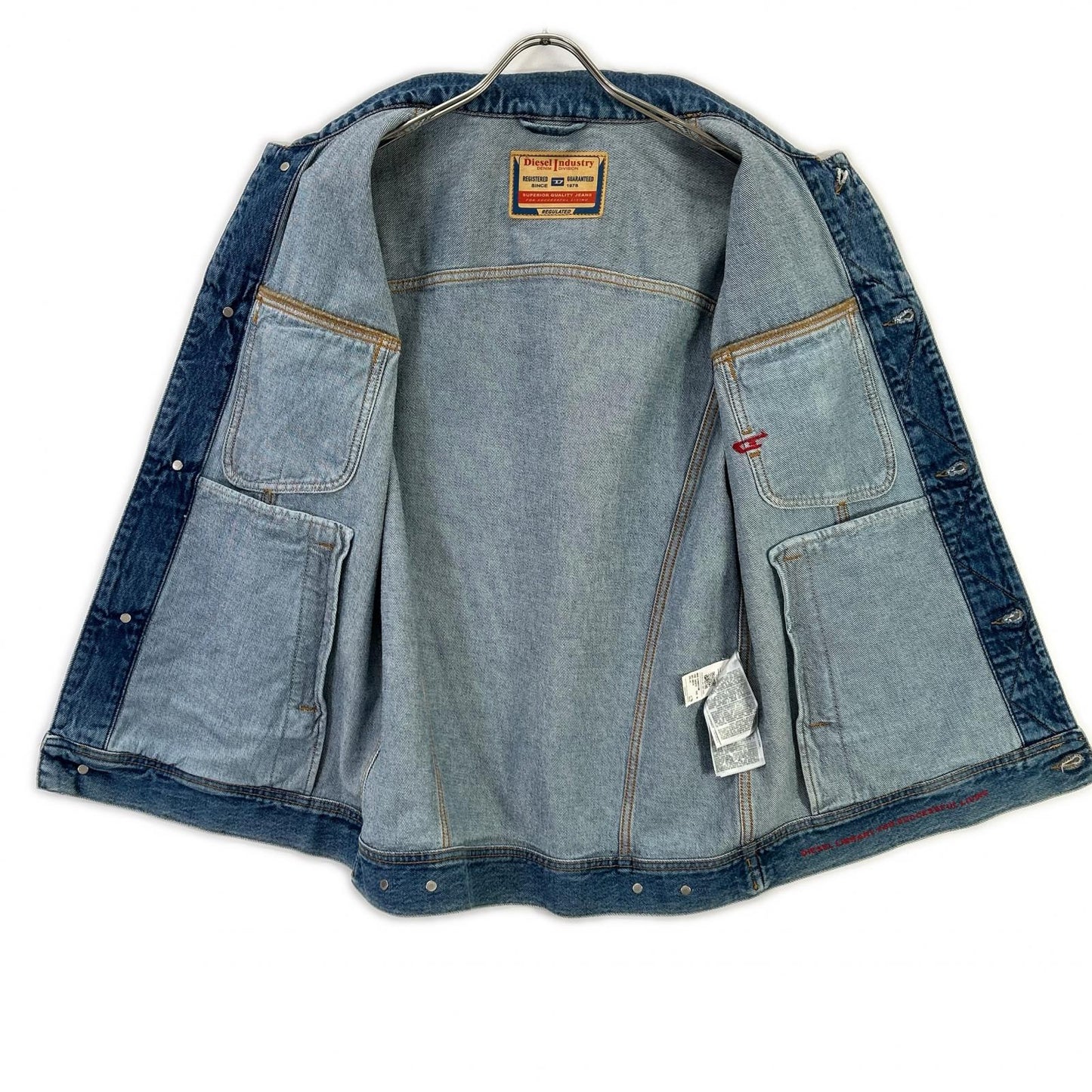 DIESEL D-BARCY-SM Blue Denim Vest Size M
