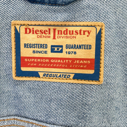 DIESEL D-BARCY-SM Blue Denim Vest Size M