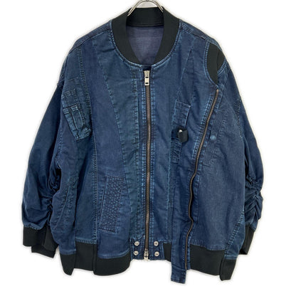 DIESEL D-FRANKIE-SP Zip Military Jacket Indigo Size XS