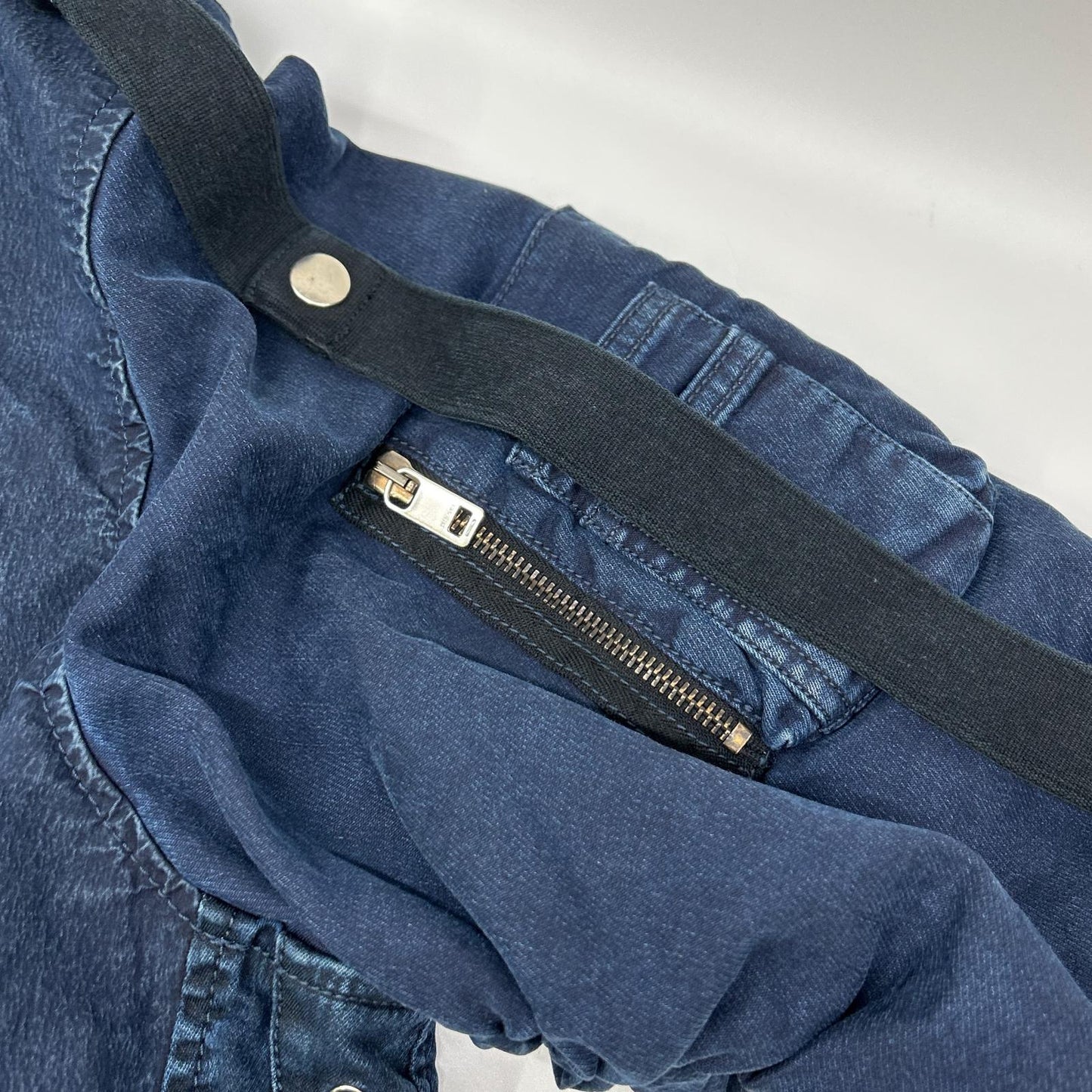 DIESEL D-FRANKIE-SP Zip Military Jacket Indigo Size XS