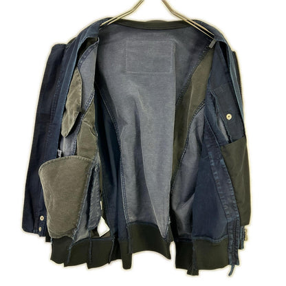 DIESEL D-FRANKIE-SP Zip Military Jacket Indigo Size XS