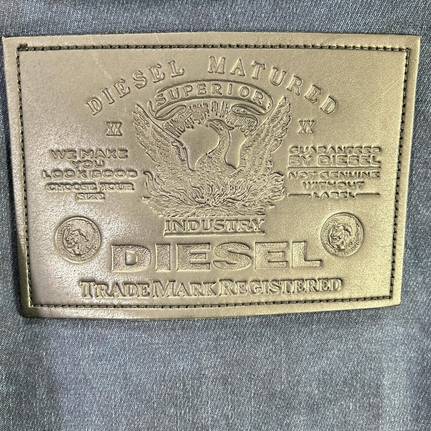 DIESEL D-FRANKIE-SP Zip Military Jacket Indigo Size XS