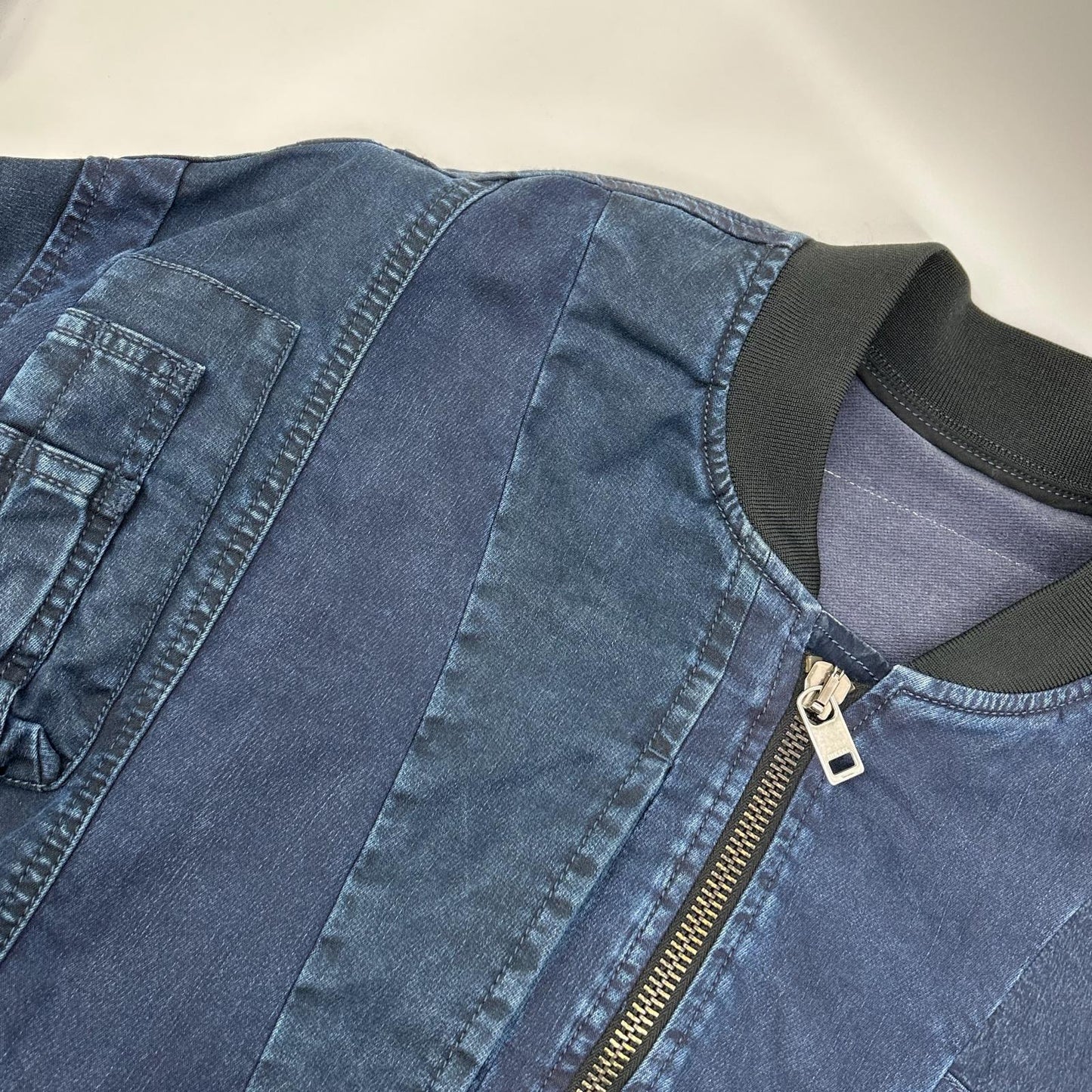 DIESEL D-FRANKIE-SP Zip Military Jacket Indigo Size XS