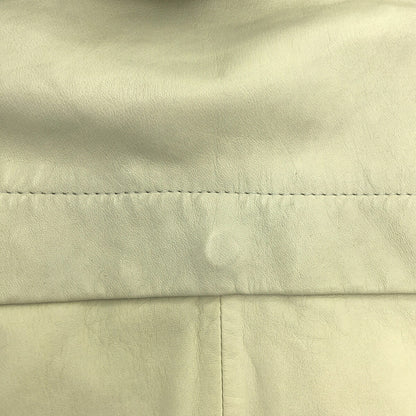 DIESEL Off-White Leather Zip-Up Jacket Size S