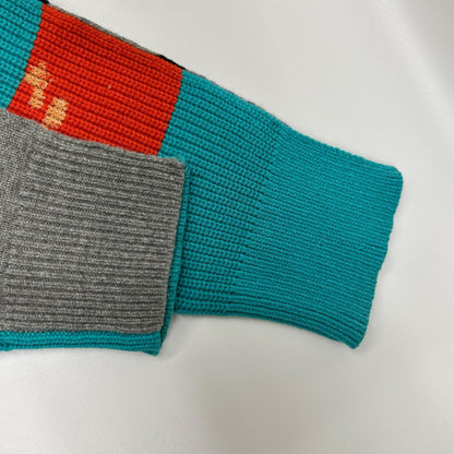 DIESEL Bleached Crewneck Knit Sweater Multi-color Size M