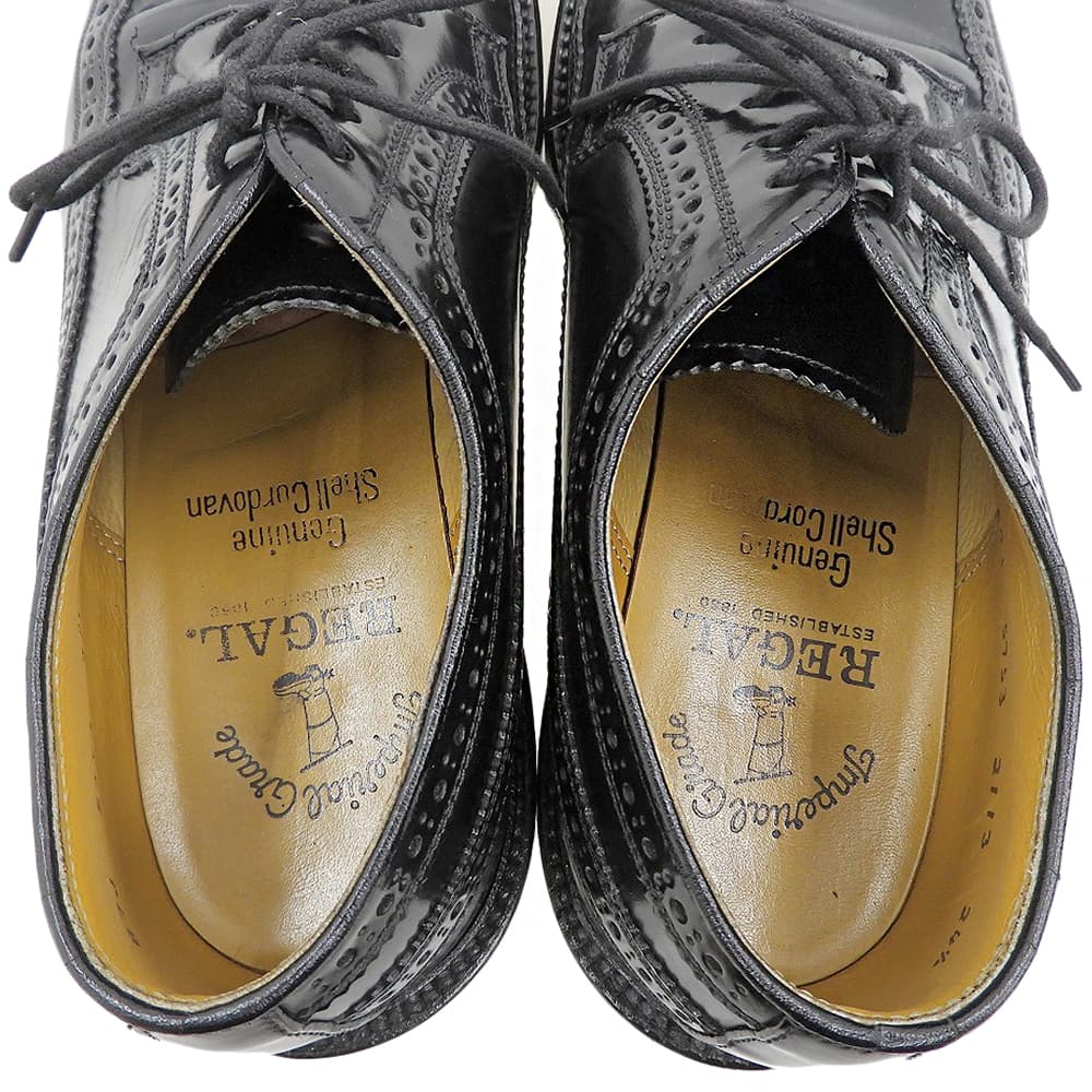 REGAL Imperial Grade Shell Cordovan Sneakers Black Size 24.5