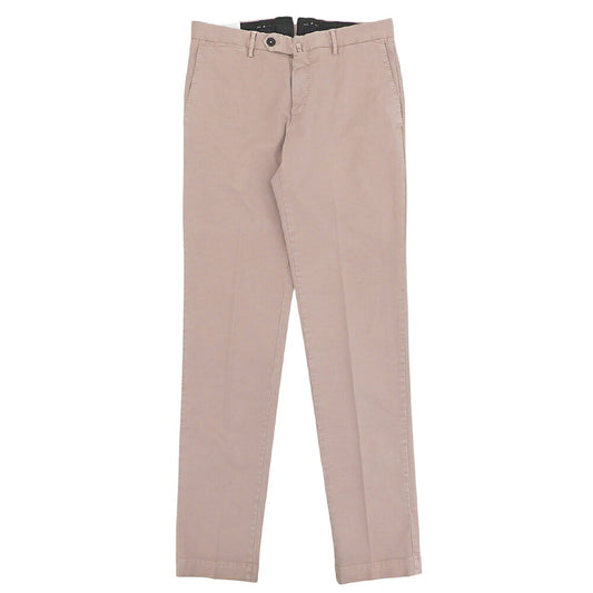 PT TORINO Stretch Cotton Chemical Wash Pink Beige Pants Size 46