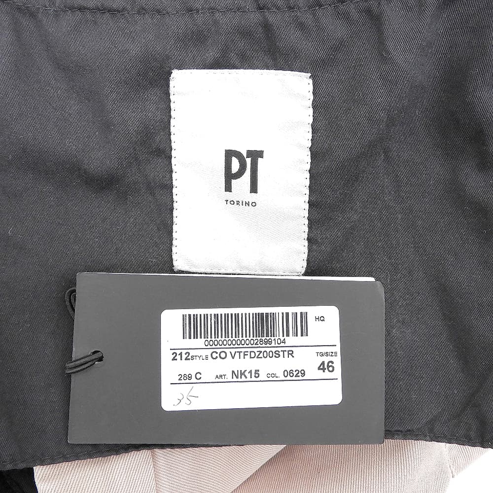 PT TORINO Stretch Cotton Chemical Wash Pink Beige Pants Size 46