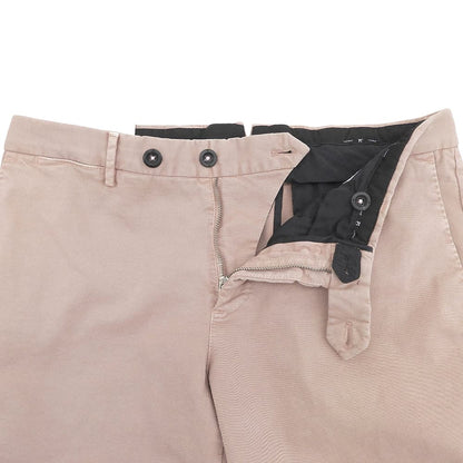 PT TORINO Stretch Cotton Chemical Wash Pink Beige Pants Size 46