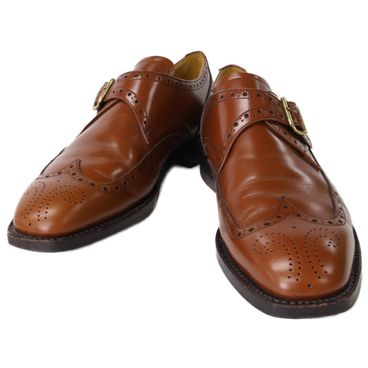 REGAL Leather Brogue Single Monkstrap Shoes Brown Sneakers Size 26