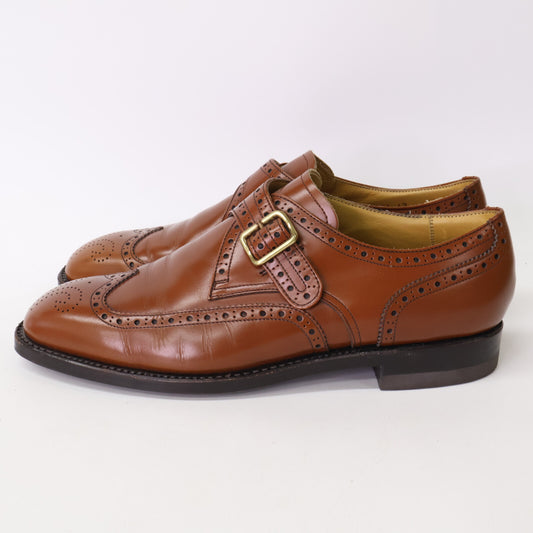 REGAL Leather Brogue Single Monkstrap Shoes Brown Sneakers Size 26