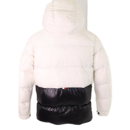MONCLER MAURES Half-Logo Hooded Down Jacket Size 1