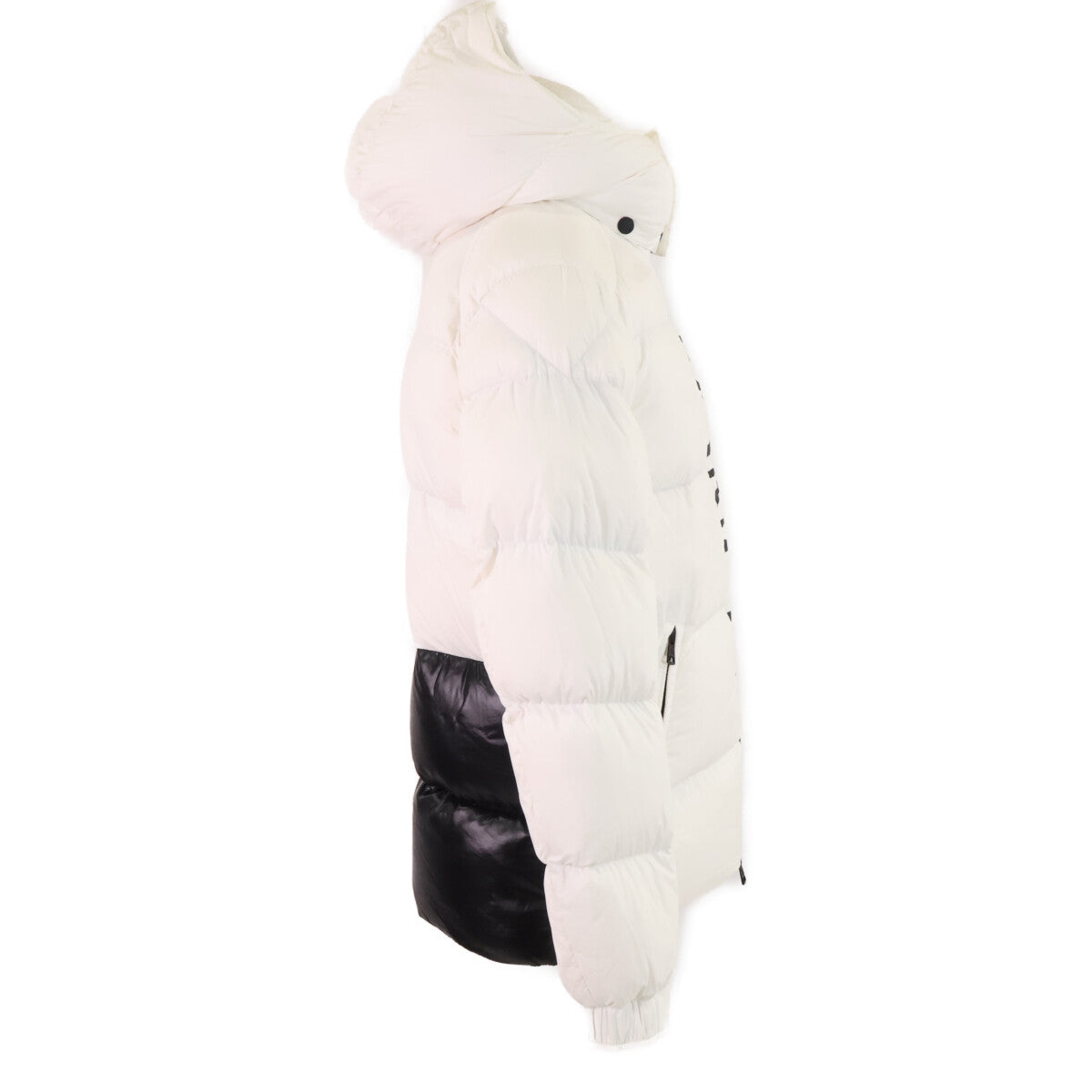 MONCLER MAURES Half-Logo Hooded Down Jacket Size 1