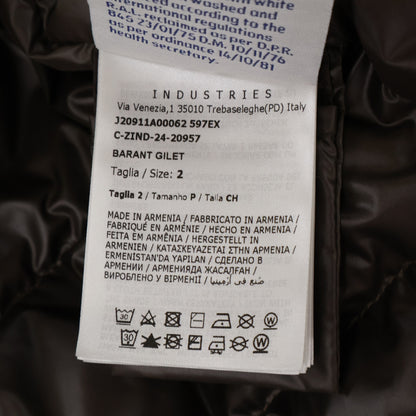 MONCLER 24AW BARANT Tech Nylon Double Hood Vest Brown Size 2