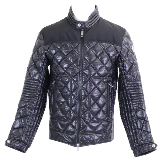 MONCLER VERAN Quilted Riders Nylon Down Jacket Black Size 1