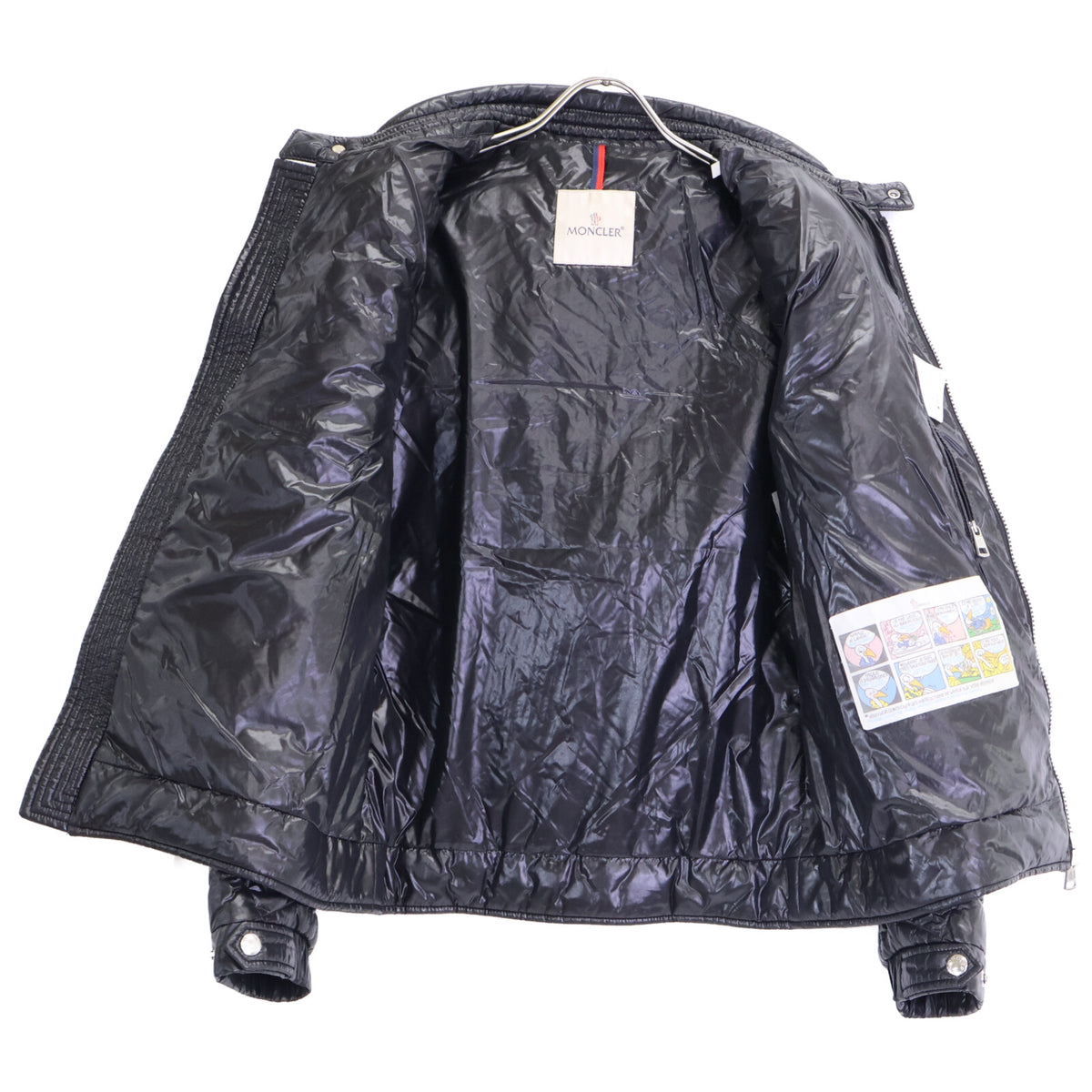 MONCLER VERAN Quilted Riders Nylon Down Jacket Black Size 1