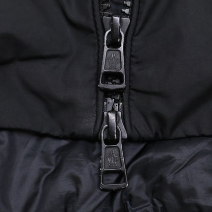 MONCLER Necker Tricolor Line Hooded Down Jacket Black Size 1