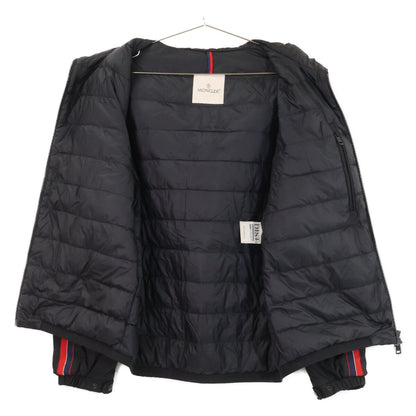 MONCLER Necker Tricolor Line Hooded Down Jacket Black Size 1