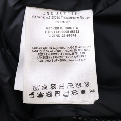MONCLER Necker Tricolor Line Hooded Down Jacket Black Size 1