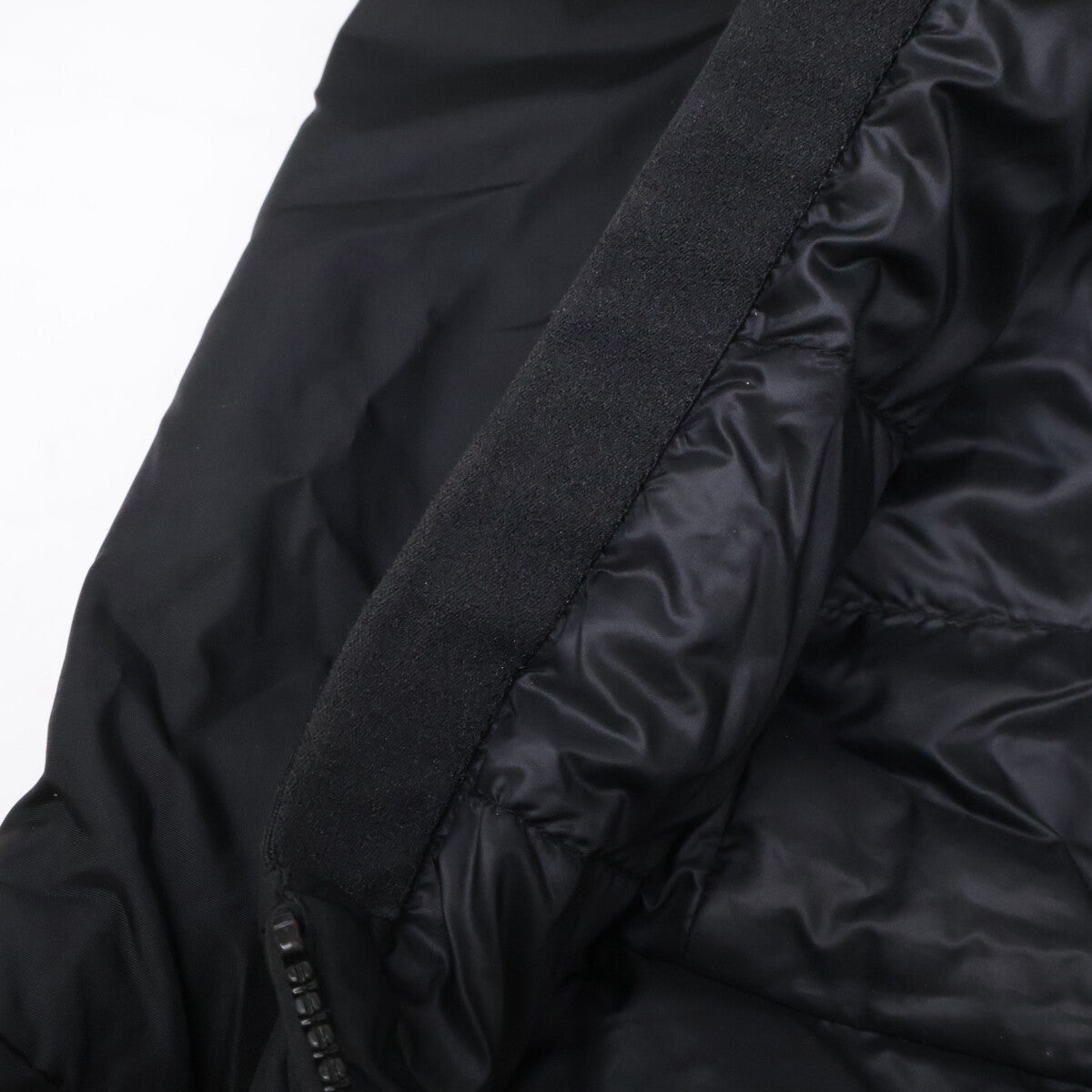 MONCLER Necker Tricolor Line Hooded Down Jacket Black Size 1